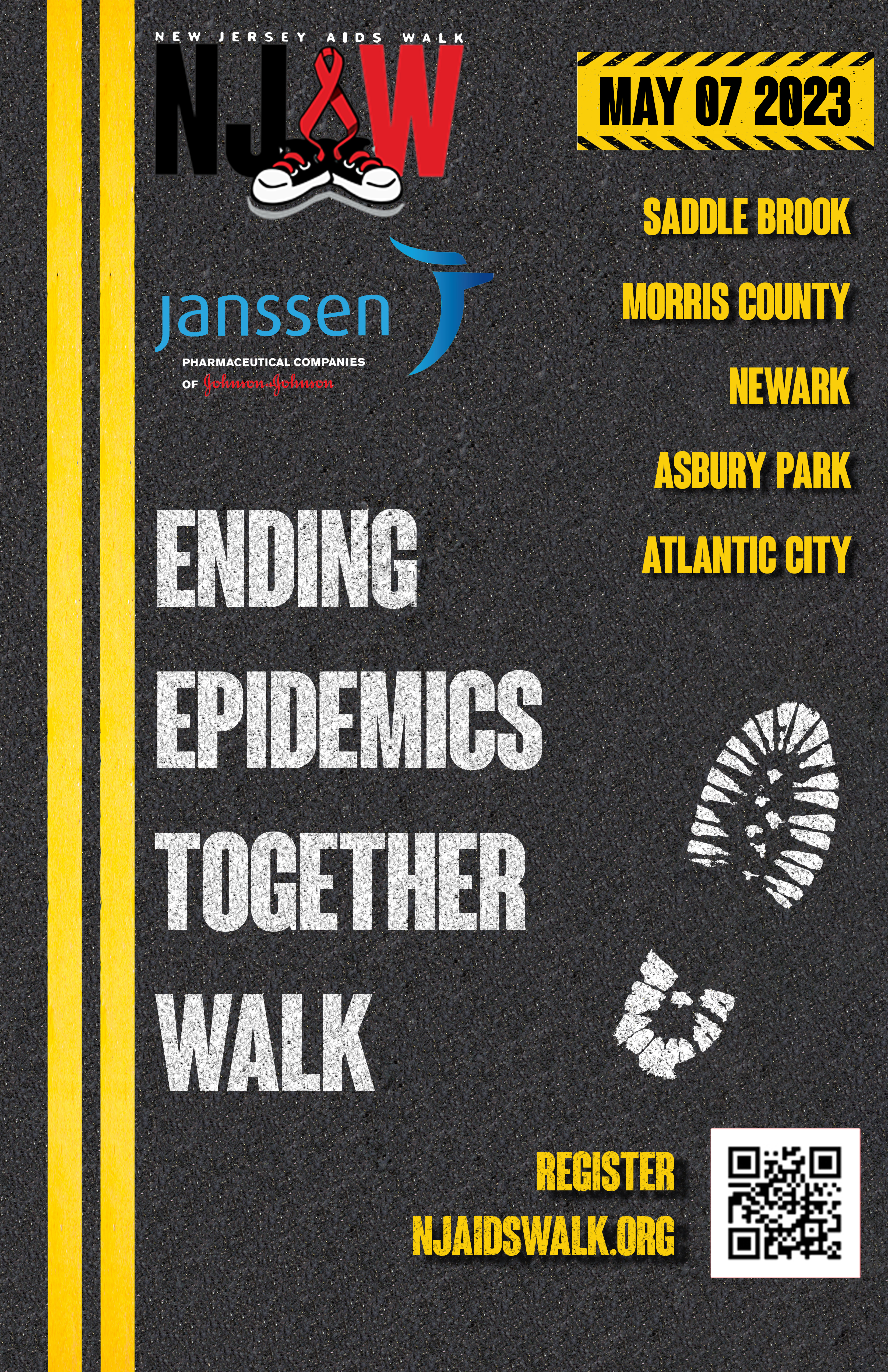 Posters I crafted for the 2023 New Jersey AIDS Walk.
